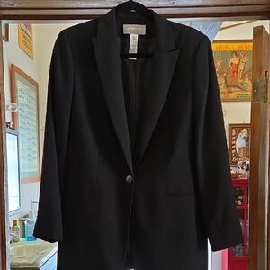 Liz Claiborne Classic Black Blazer Wool
